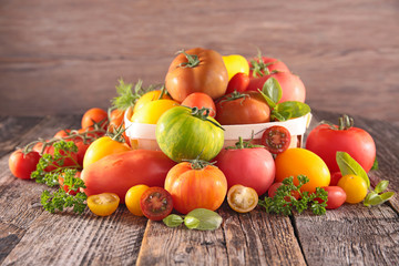 Fototapeta na wymiar assorted variety of tomato