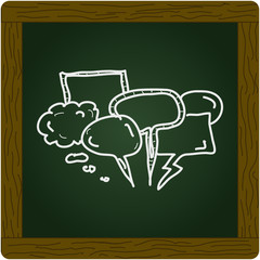 Simple doodles of speech bubbles