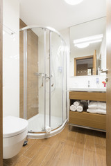 Bathroom with shower cabin