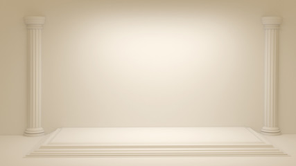 Fototapeta premium White background with architectural interiors