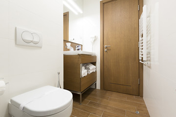 Modern hotel bathroom interior