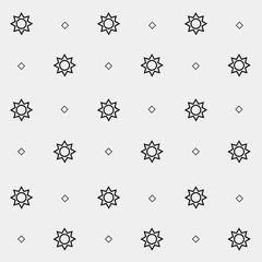 Geometric simple black and white minimal pattern, space, sun