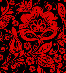 Hohloma seamless pattern
