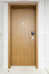 Naklejka premium Wooden door