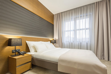 Interior of a modern new hotel room