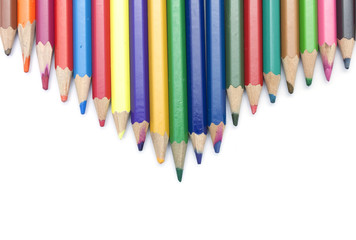 Colour Pencils Invert Triangle Form