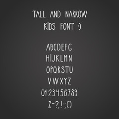 roman tall& narrow alphabet