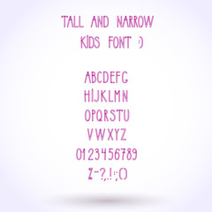 cyrillic tall& narrow alphabet