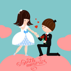 Gentle memories vector love