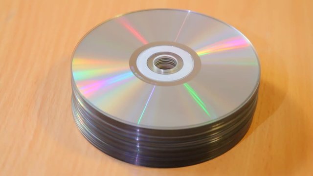stack of dvd disk
