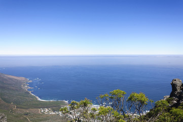 Beautiful seaside scenery and blue sky, Cape Town, South Africa