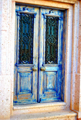 Old Door in Blue