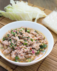 mince pork salad