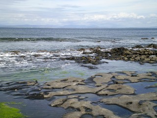 Fototapeta na wymiar Scenic view of Irish rocky beach