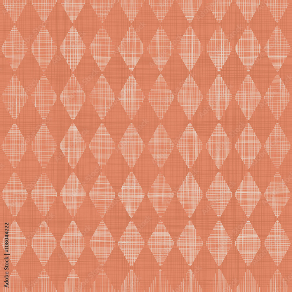 Poster abstract geometric seamless pattern in faded orange