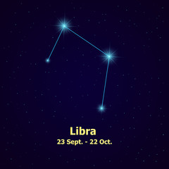 Obraz na płótnie Canvas Symbol Libra zodiac sign.