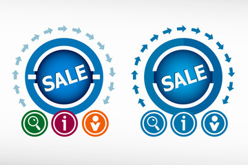 Sign of sale and creative design elements