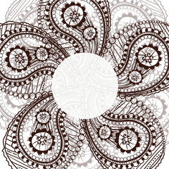 ornate ethnic flowers