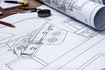 Roll of drawing plans