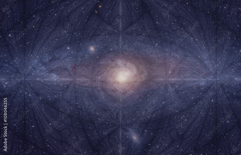 Wall mural fractal galaxy cosmic consciousness, the eye that is the source of creation