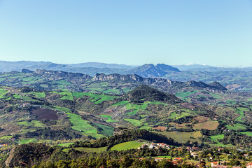 Apennine Mountains. Bird's-eye view