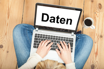 Fototapeta premium Daten auf Bildschirm