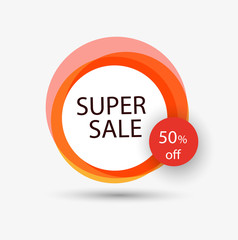 Sale banner. Super Sale and special offer. Vector illustration. Eps 10