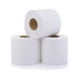  toilet paper on white background