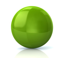 Green glossy button