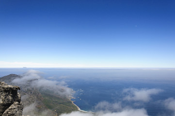 Fototapeta na wymiar Seaside scenery and blue sky, Cape Town, South Africa