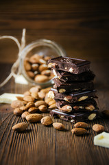 Dark chocolate with nuts