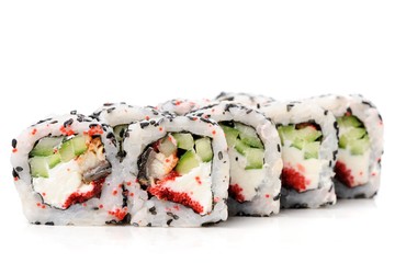 Japan square roe row rolls isolated