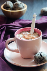 Hot chocolate with marshmallow