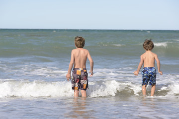 Enjoying the Waves on the Beach