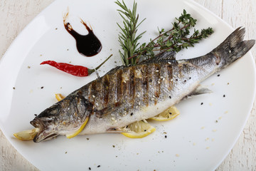 Grilled seabass