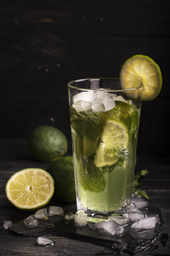 Mojito cocktail in a long glass