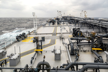 Deck of the tanker.
