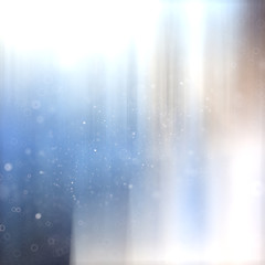 blue gradient background with snowflakes Winter bokeh