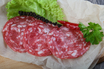 Spanish salami sausage