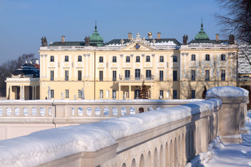 BIALYSTOK, POLAND - FEBRUARY 11, 2012: Branicki Palace in Bialystok, Poland is a historical residence of Polish magnate Klemens Branicki a patron of art and science.