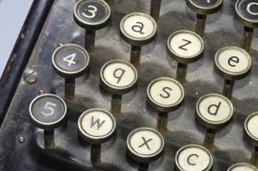 détails d'une ancienne machine à écrire