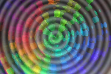 concentric colored circles with light coloured dots