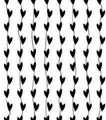 seamless pattern with black heart