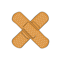 illustration of medical bandage on white background