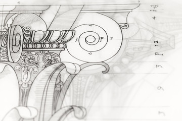 architectural drawing - detail column