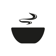 Soup simple black icon on white background