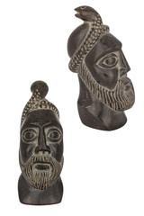 statue of the pagan God in a turban with a snakefrom two angles