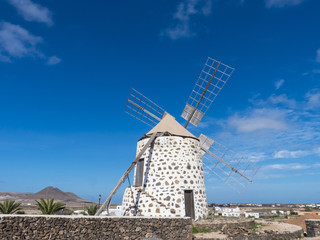 Four wing round windmill on the Canary Island.