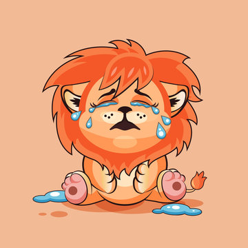 Lion cub is crying