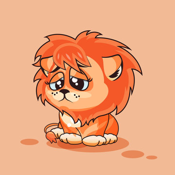 Lion cub sad